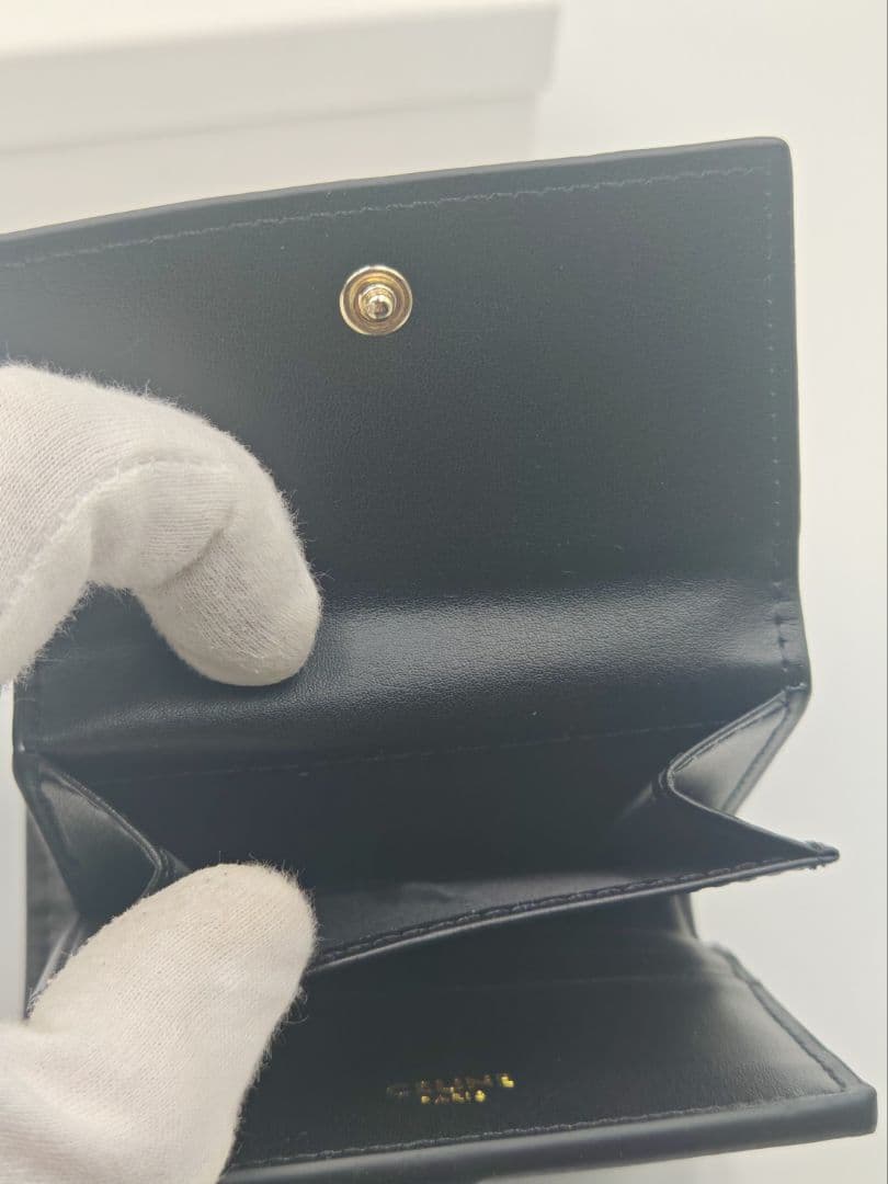 【美品・箱付き】CELINE セリーヌ トリフォールド ウォレット　美品