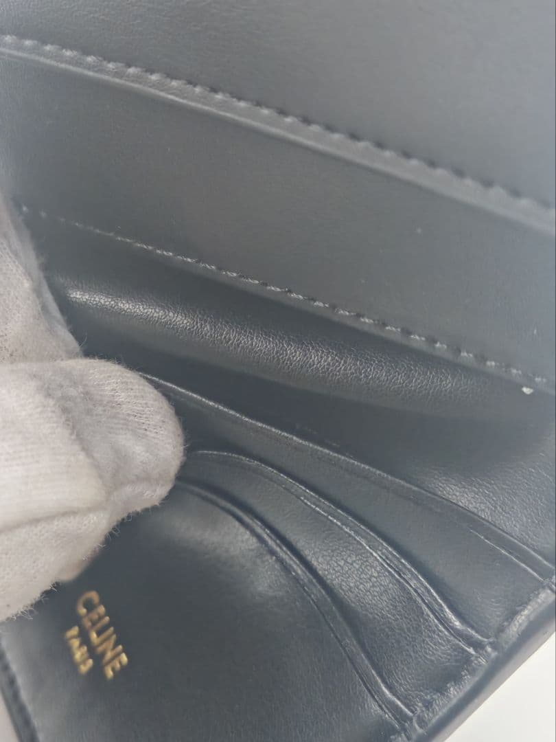 【美品・箱付き】CELINE セリーヌ トリフォールド ウォレット　美品