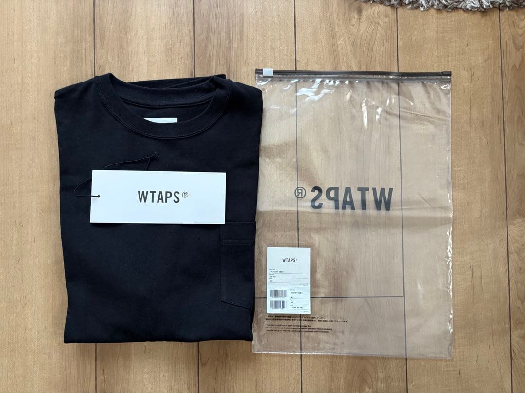 新品未使用 wtaps ポケットT shirt ブラック Size L