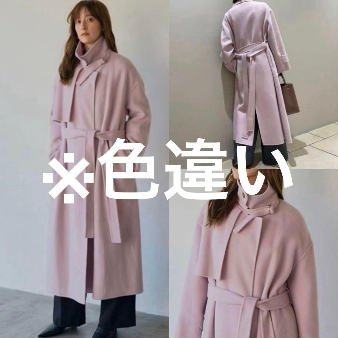 ★フレイアイディー ウールカシミヤトレンチリバーコート GBEG★