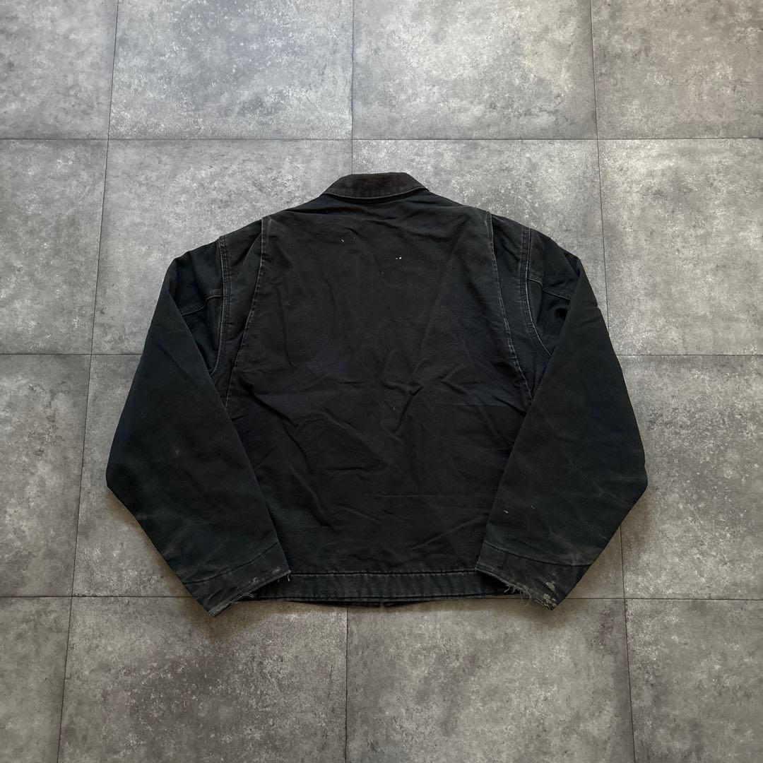 carhartt デトロイトジャケット　ブラック　フェード　usa ボロ