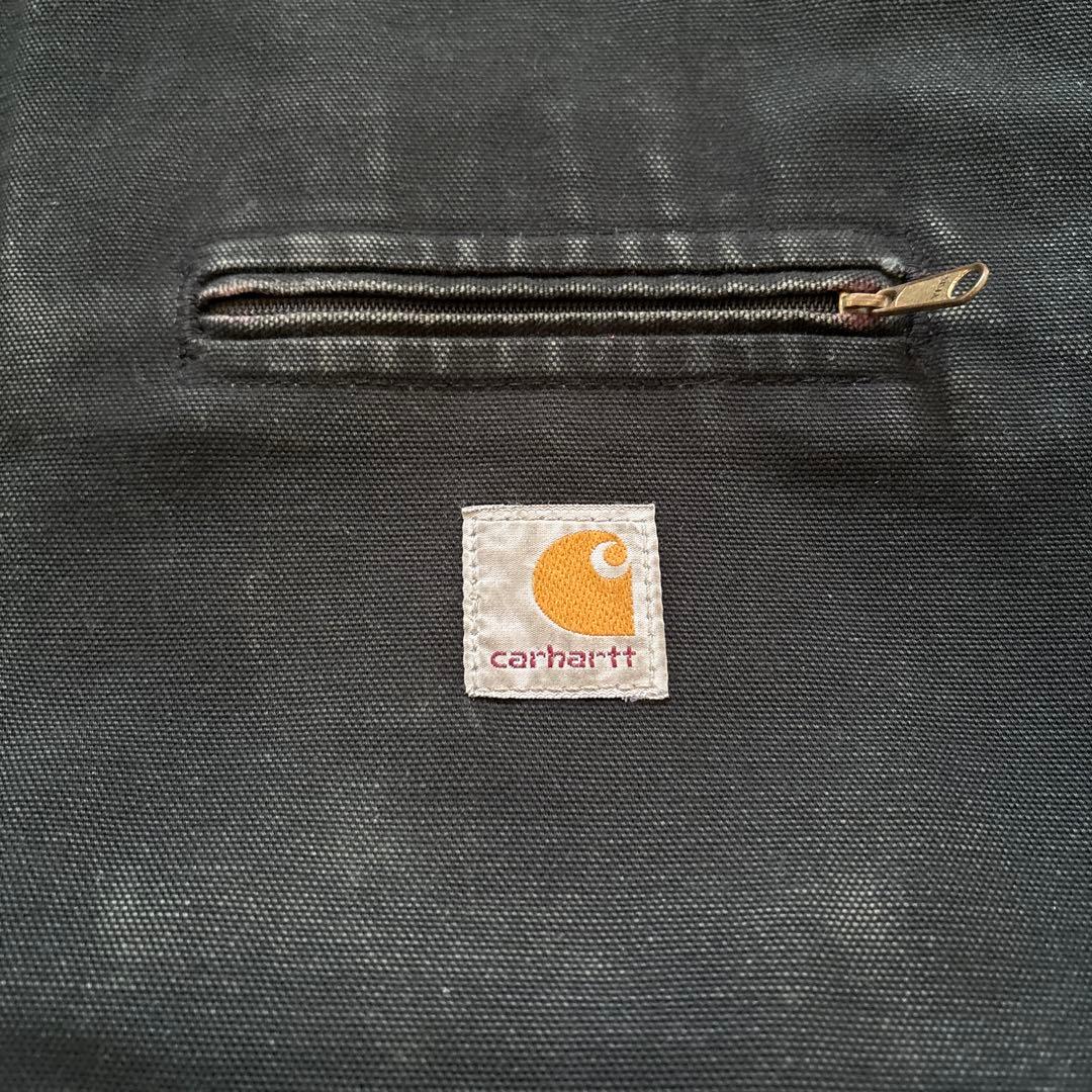 carhartt デトロイトジャケット　ブラック　フェード　usa ボロ