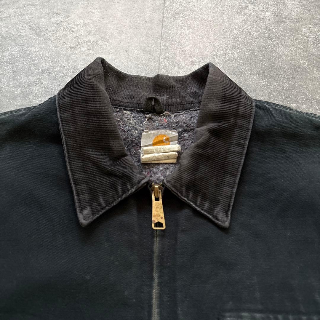 carhartt デトロイトジャケット　ブラック　フェード　usa ボロ