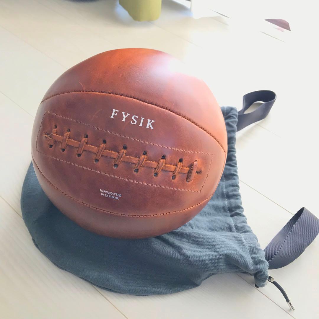 FYSIK 本革メディシンボール 約5kg 収納袋付き
