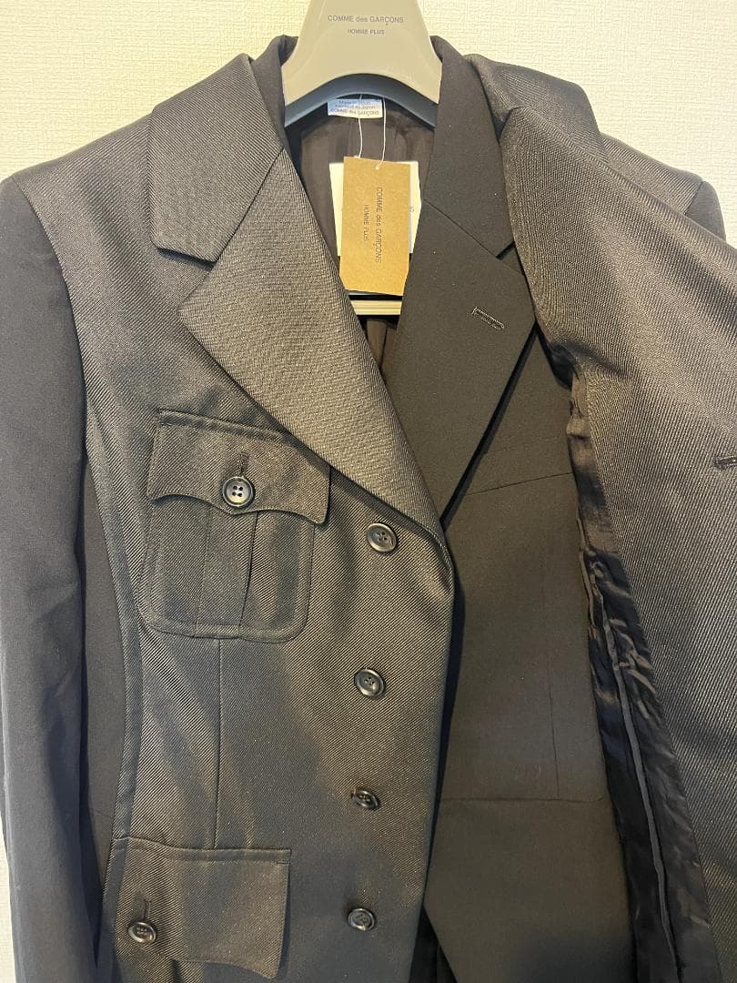 ニ*ラ様 【新品・名作】HOMME PLUS25AW ドッキング燕尾ジャケット