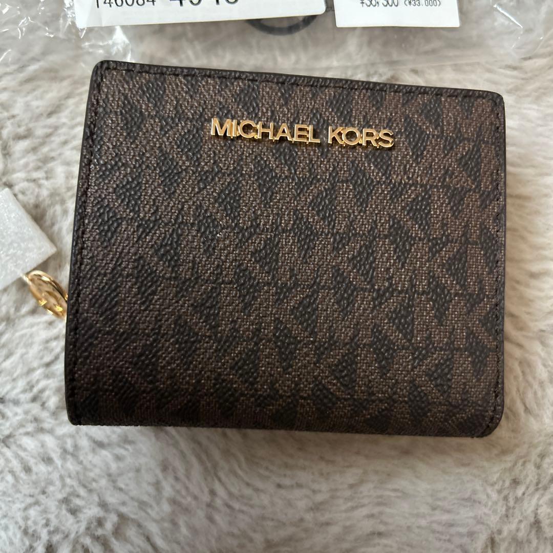 最終値下⭐︎MICHEAL KORS 折り財布 ジップ チャーム ウォレット