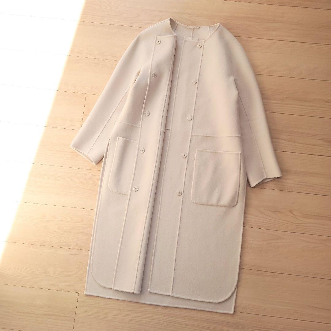 'S Max Mara　ピュアヴァージンウール ダブルフェイスロングコート