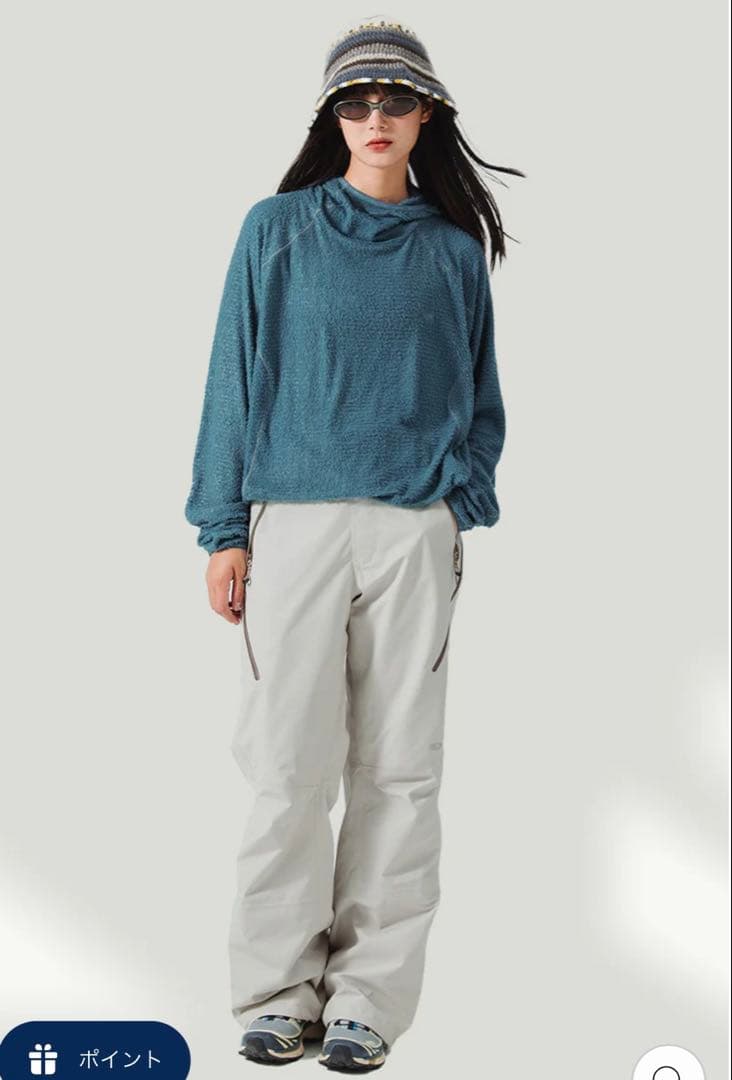 Blue Monte ブルーモンテ フード付きフリースロングシャツ 新品未開封
