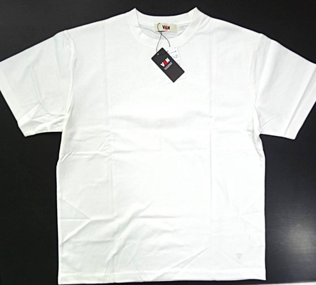 VAN JAC ヴァンヂャケット バックアーチロゴプリントTシャツ M ホワイト