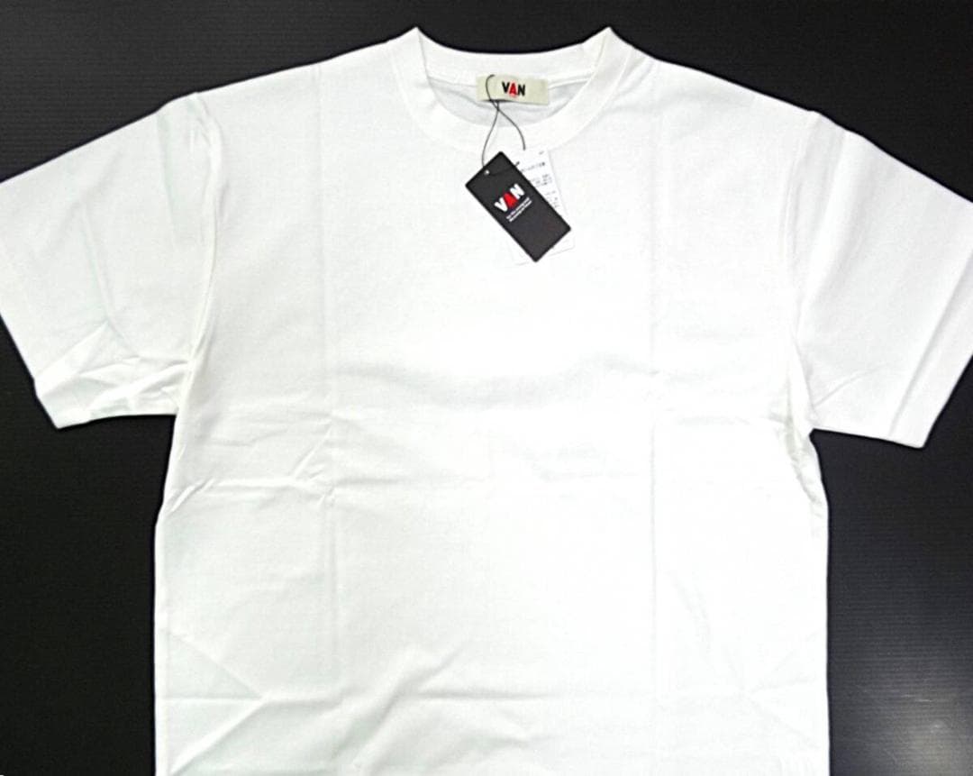 VAN JAC ヴァンヂャケット バックアーチロゴプリントTシャツ M ホワイト