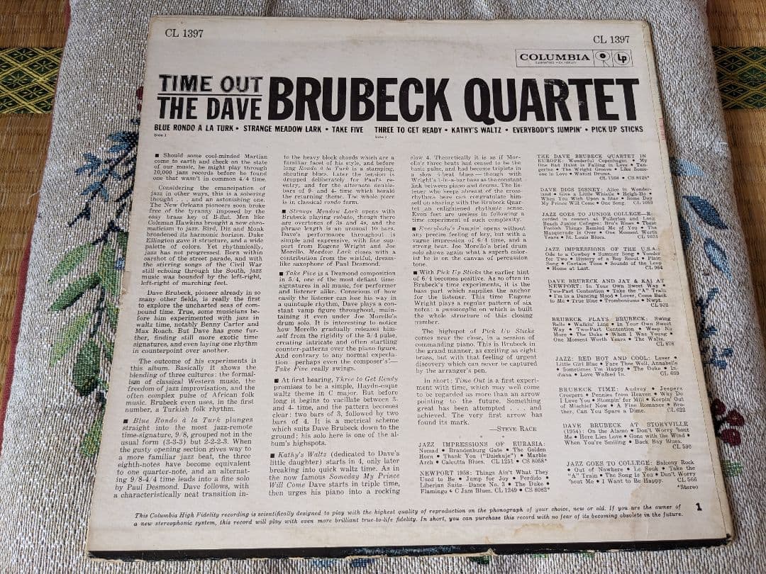 US 6EYEラベル！DAVE BRUBECK / TIME OUT