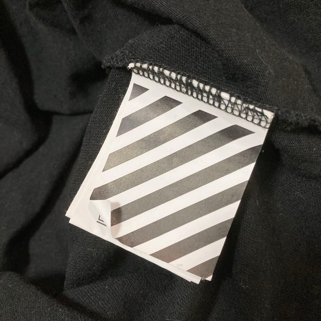 OFF-WHITE オフホワイト 半袖Tシャツ 絵画 アロープリント M BK