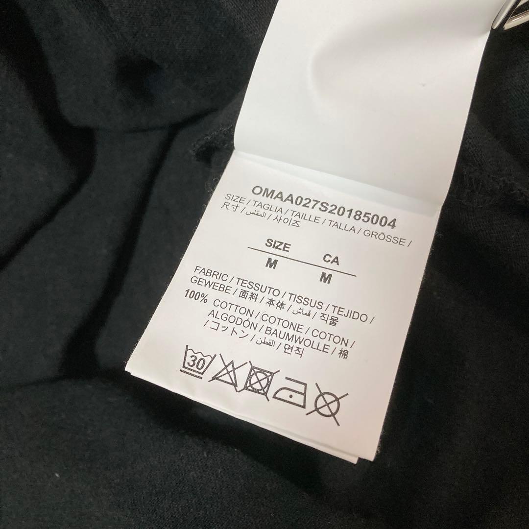 OFF-WHITE オフホワイト 半袖Tシャツ 絵画 アロープリント M BK