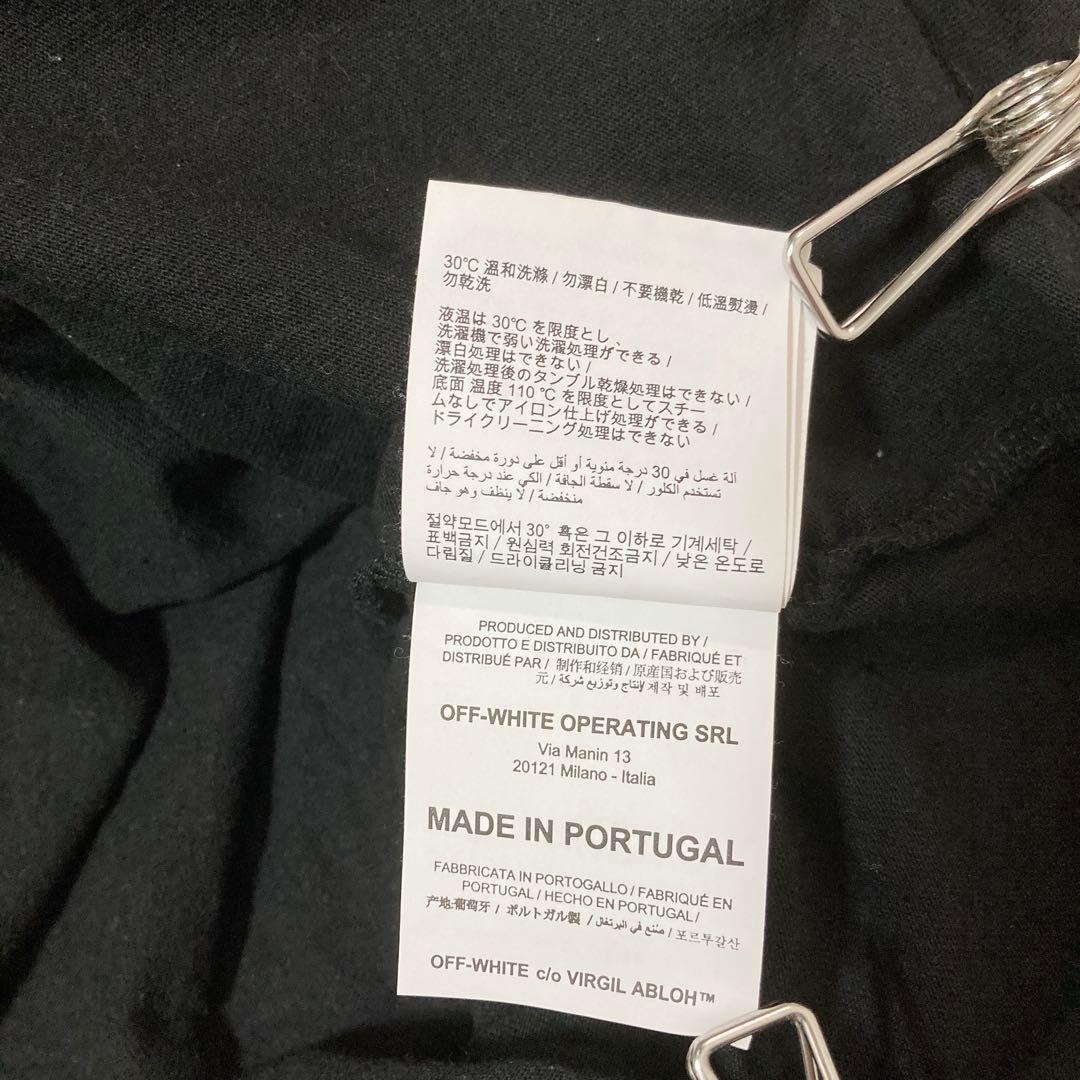 OFF-WHITE オフホワイト 半袖Tシャツ 絵画 アロープリント M BK