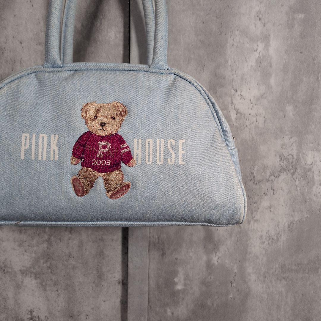 【90s_vintage】PINKHOUSE BostonBag テディベア刺繍