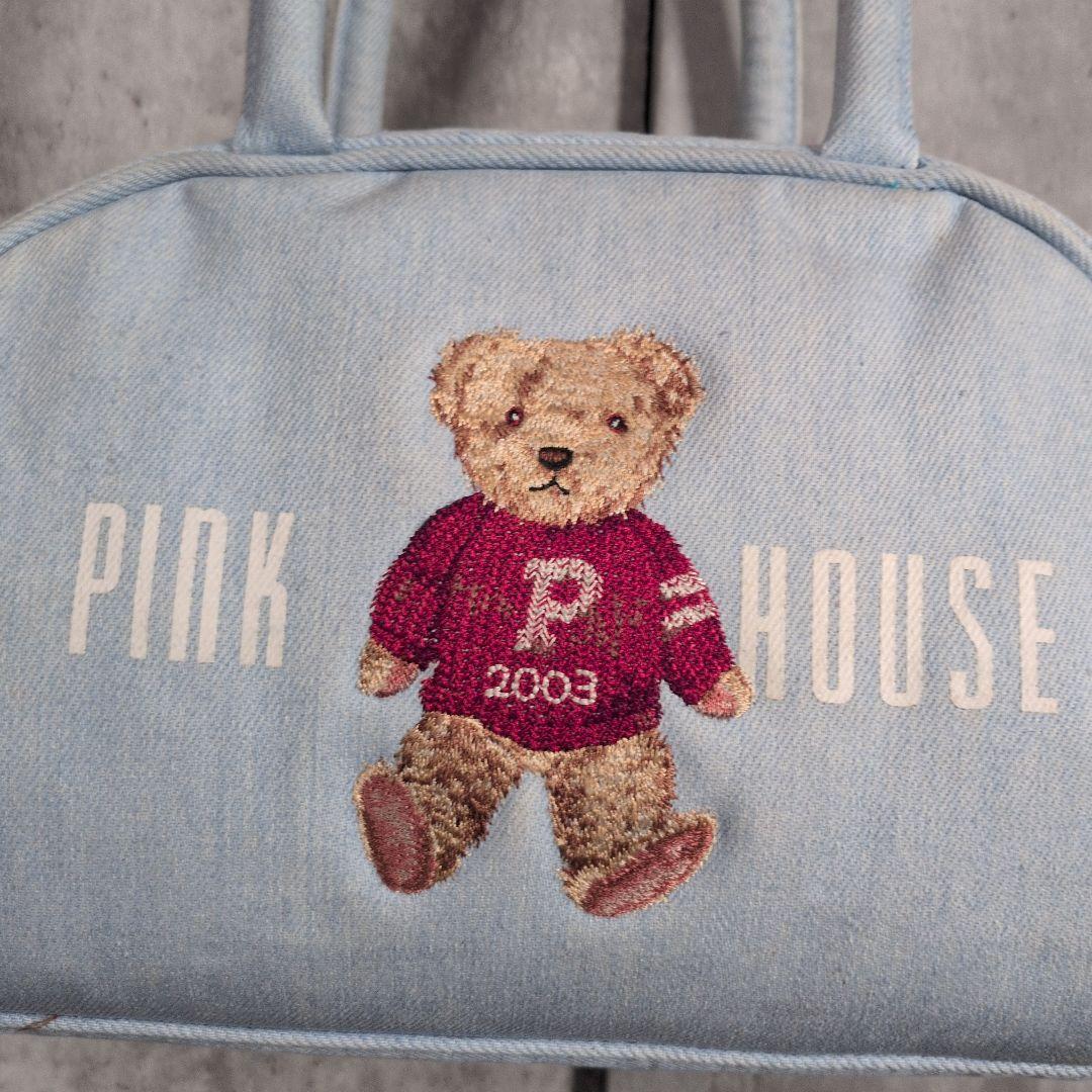 【90s_vintage】PINKHOUSE BostonBag テディベア刺繍