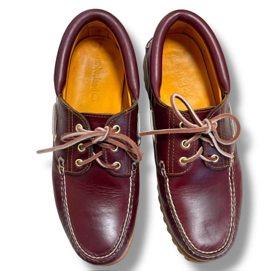 Timberland デッキシューズ バーガンディ レザー 本革 3eye