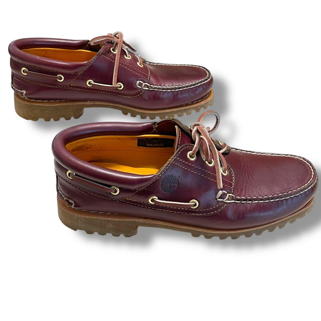 Timberland デッキシューズ バーガンディ レザー 本革 3eye