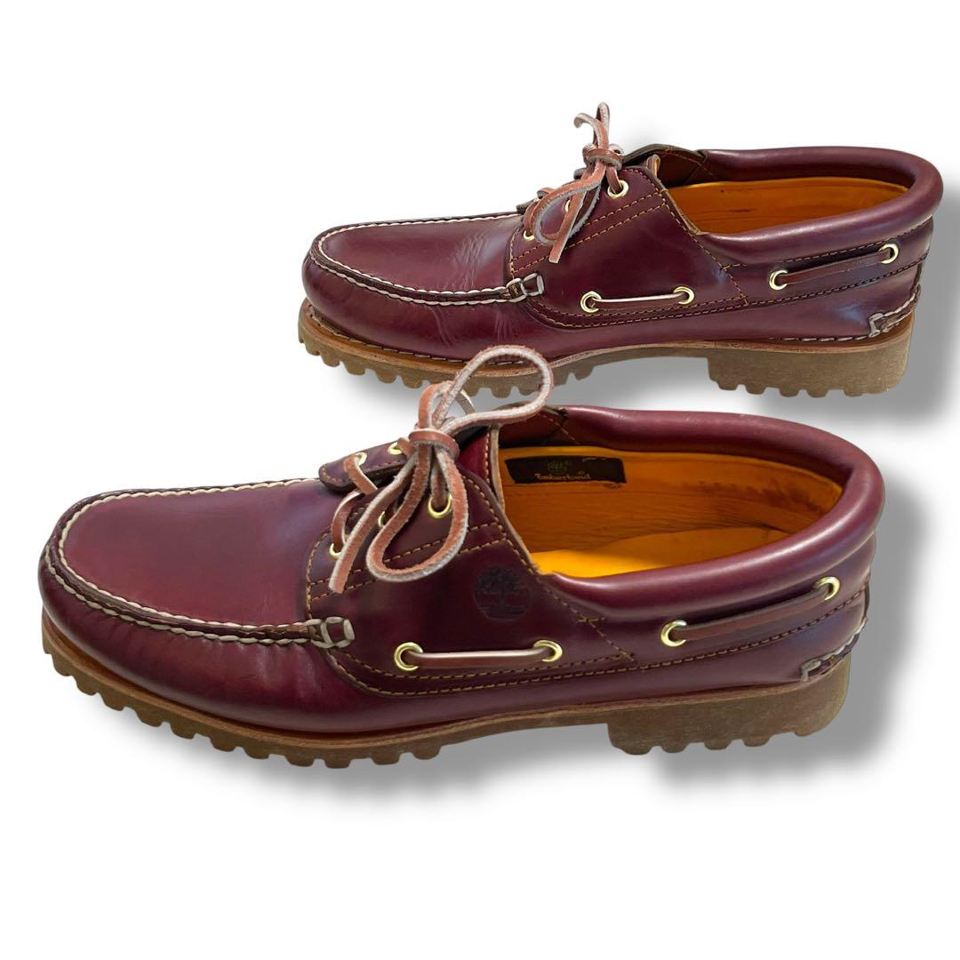 Timberland デッキシューズ バーガンディ レザー 本革 3eye