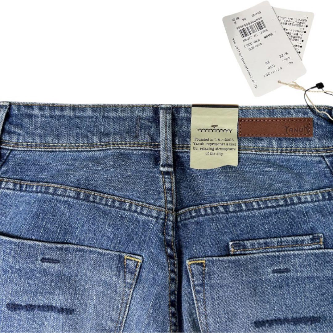 新品タグ付✨YANUK ヤヌーク セミフレア デニム 23 カットオフ