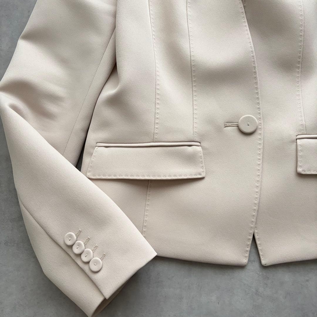 美品✨ EPOCA 上質ノーカラージャケット ブラウス セットM〜L ママコーデ