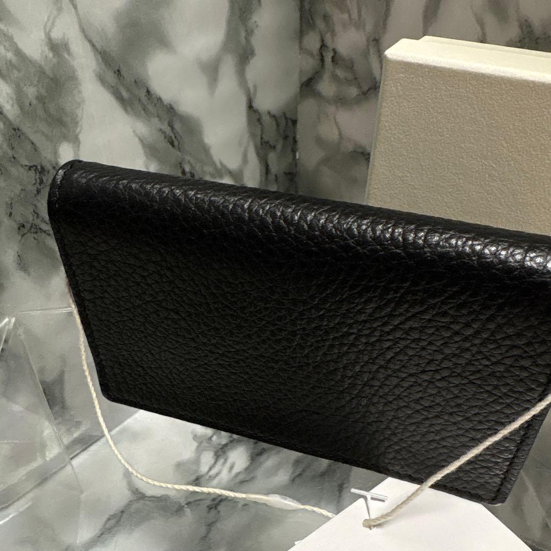 新品タグ付き　agnès b. レザーカードケース　 名刺入れ　ブラック