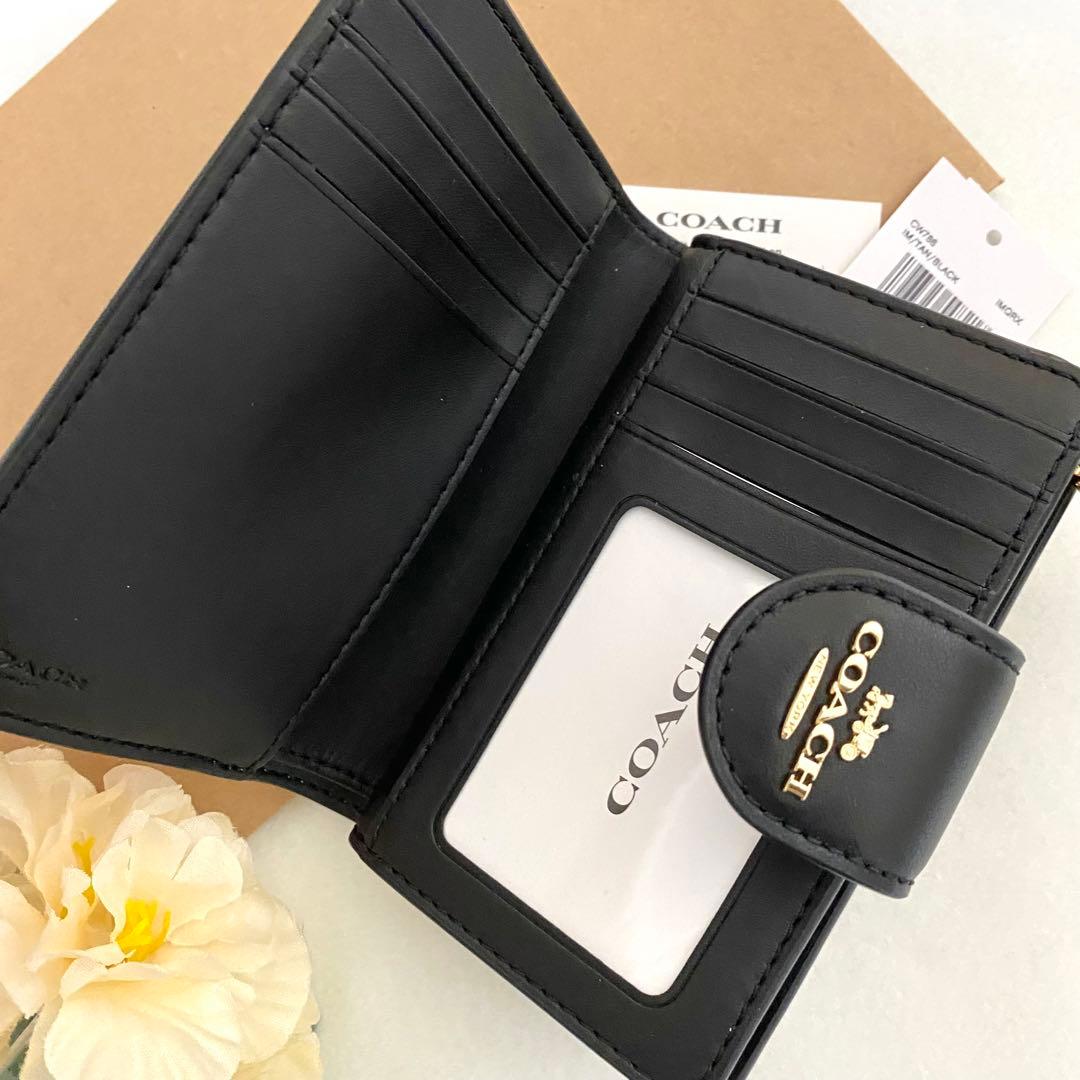 新品　正規品☆COACH(コーチ) 折り財布　カーキ シグネチャー 二つ折り財布