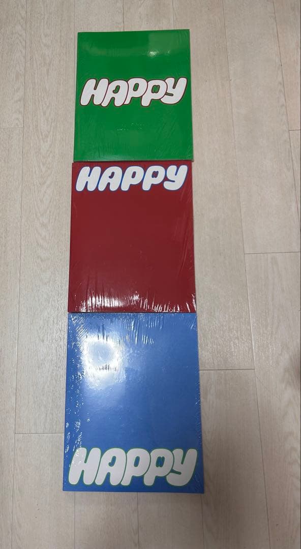 HAPPY Jin CDケースセット 赤 緑 青 BTS