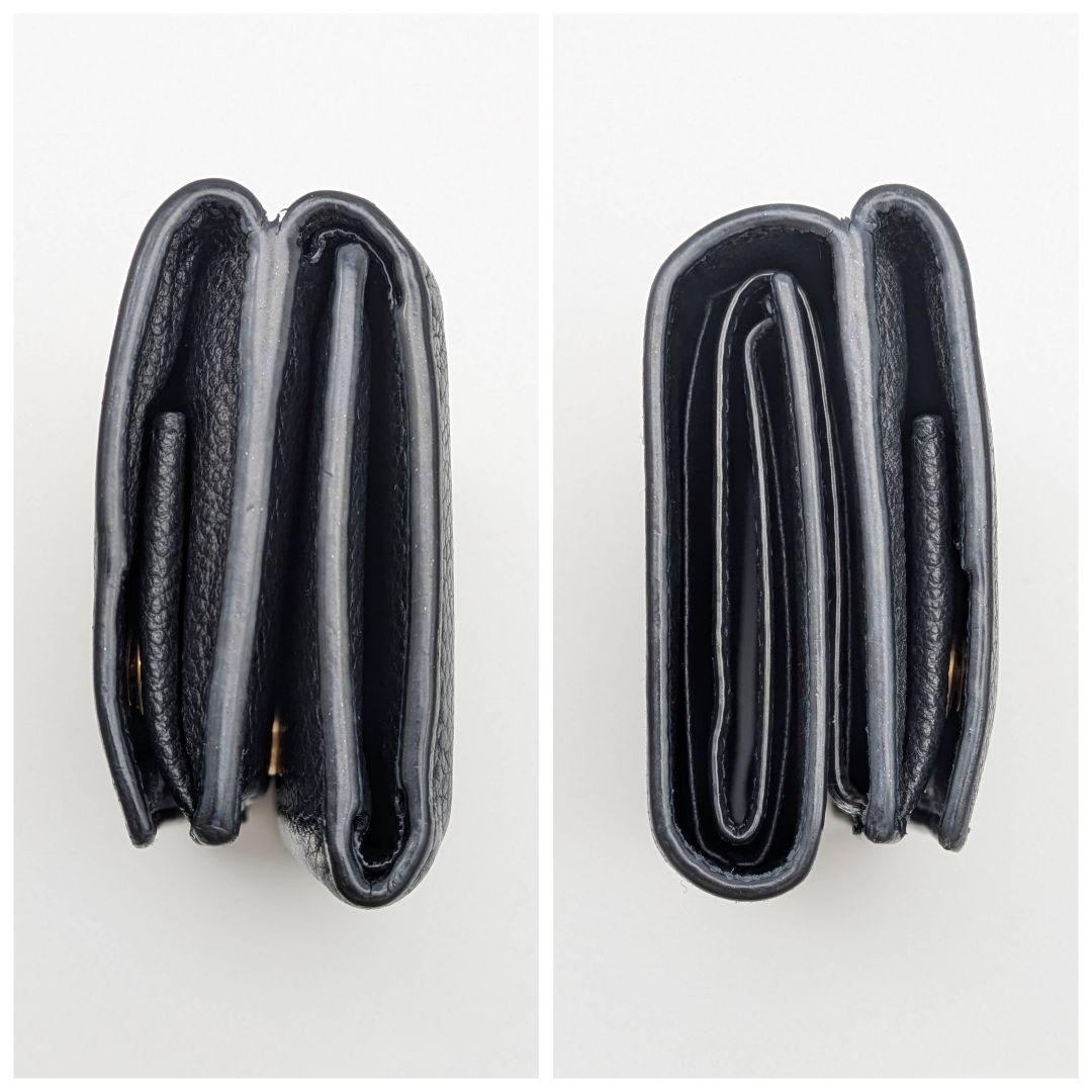 SAINT LAURENT 三つ折り財布 ネイビー コンパクトウォレット