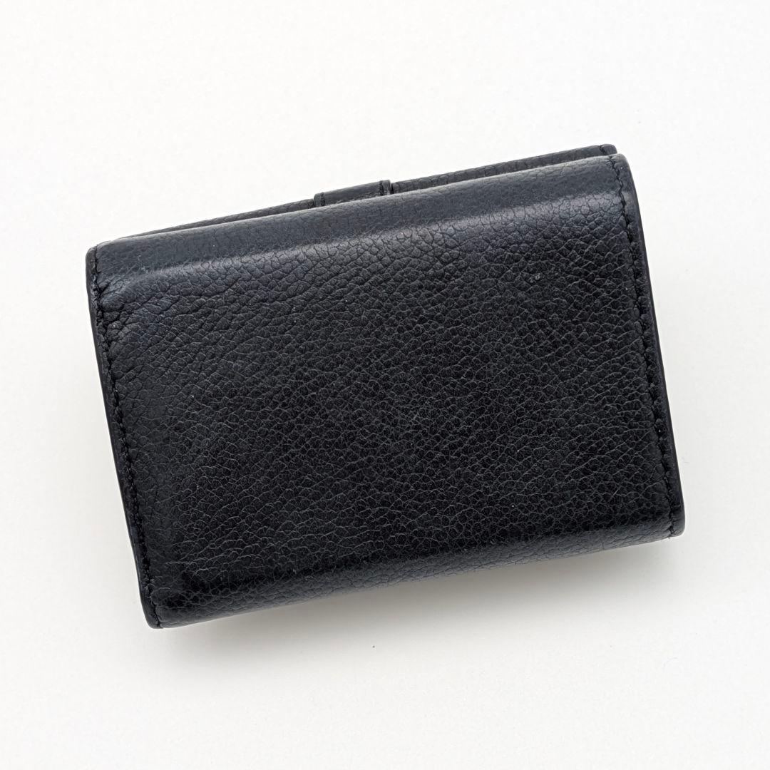 SAINT LAURENT 三つ折り財布 ネイビー コンパクトウォレット