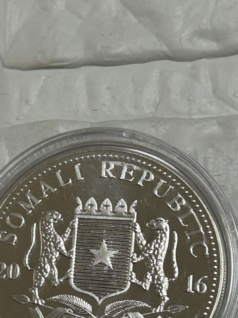 【純銀】2016年 ソマリア アフリカゾウ 銀貨 1オンス ケース入り　新品