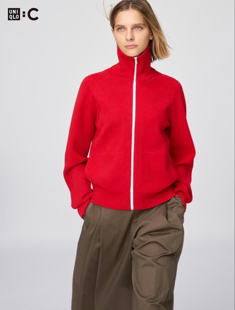 【即完品】UNIQLO:C ミラノリブフルジップカーディガン