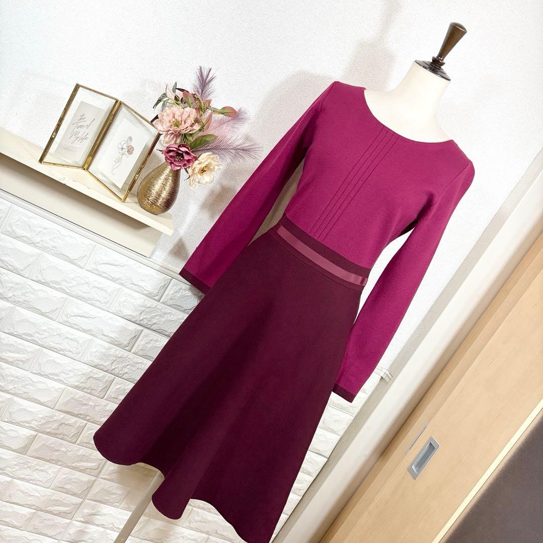 TOCCA★　トッカ　ワンピース　ニットワンピース　エレガンス　美シルエット　M