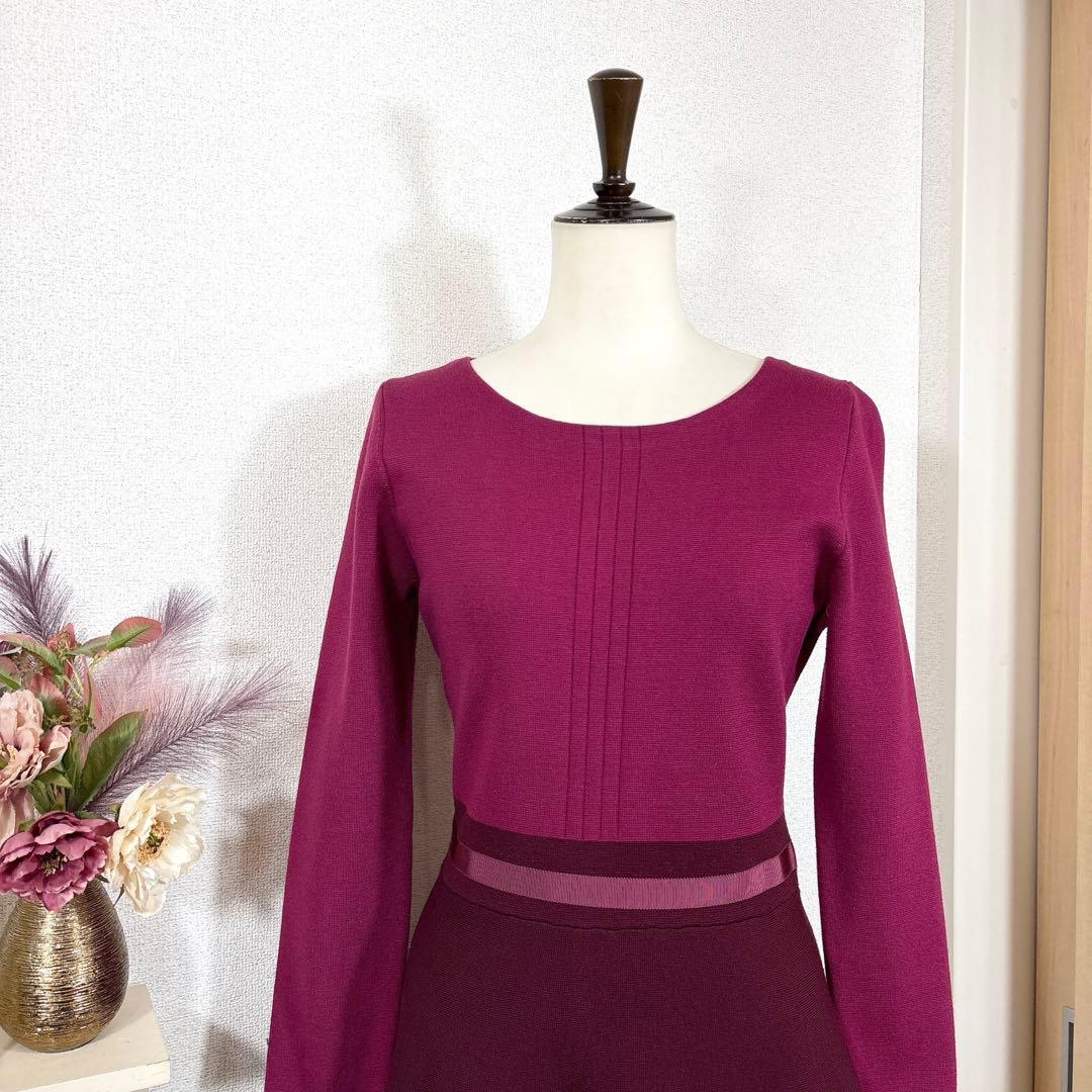 TOCCA★　トッカ　ワンピース　ニットワンピース　エレガンス　美シルエット　M