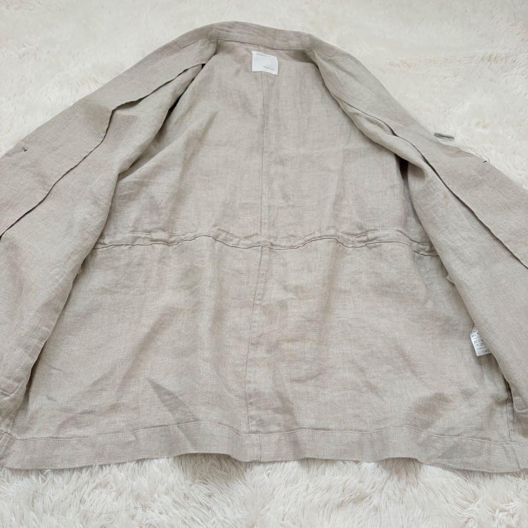 新品✨北欧、暮らしの道具店　かぐれ コラボ　フレンチリネンテーラードジャケット