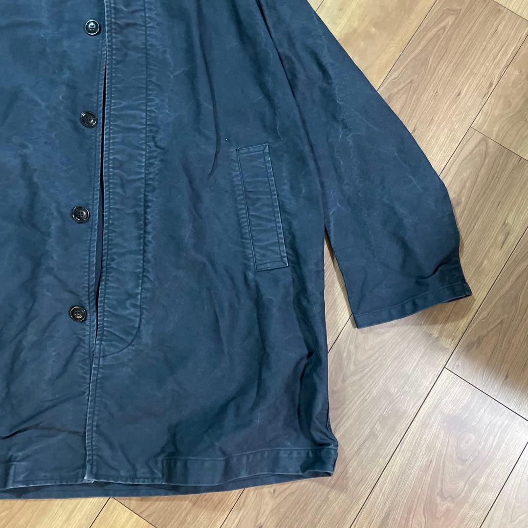 218 confect サルファーダイモールスキンフーデッドコート　ネイビー