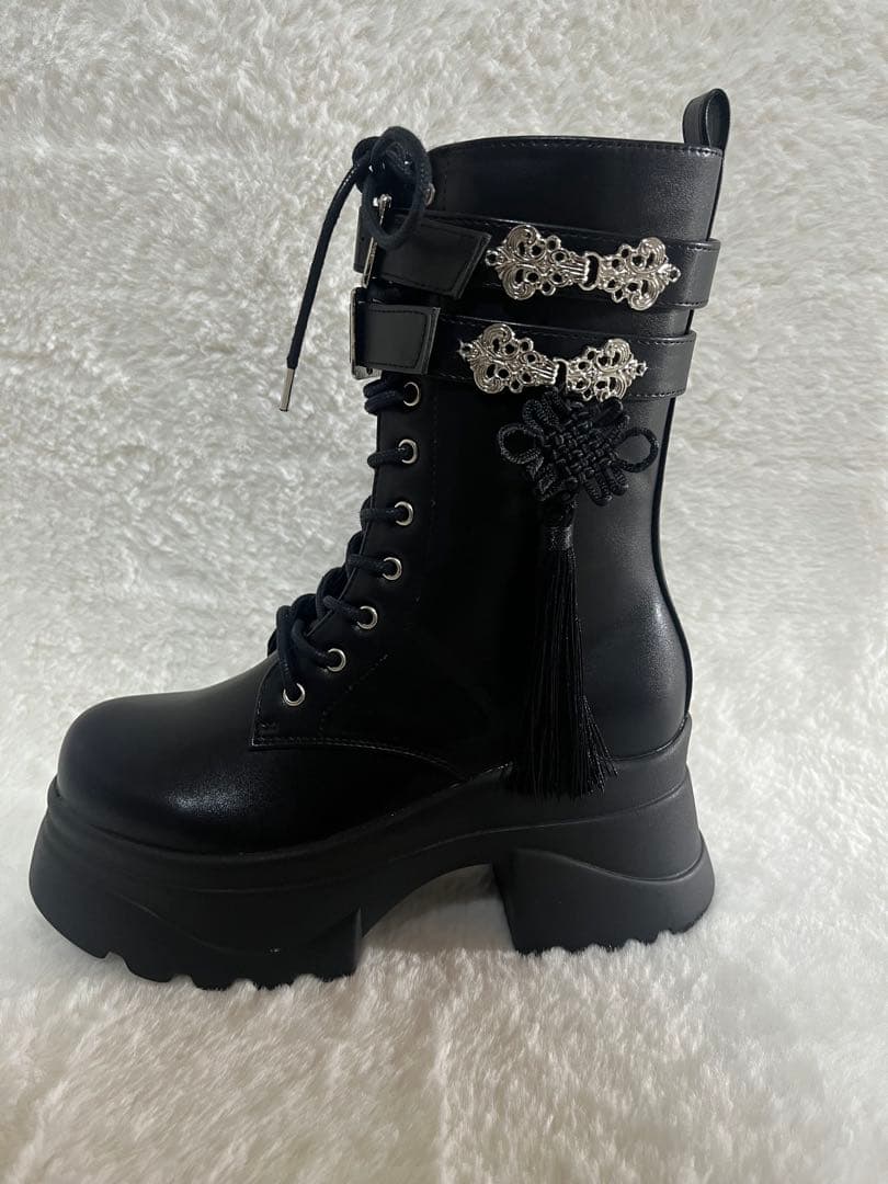 【axes femme】チャイナ釦タンクソールブーツ　新品　箱付き