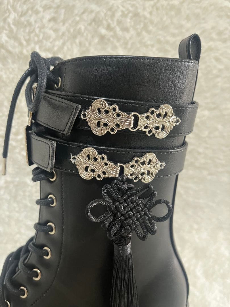 【axes femme】チャイナ釦タンクソールブーツ　新品　箱付き