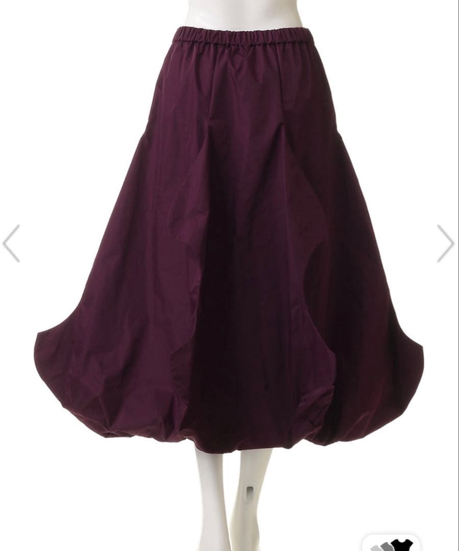ENFOLDエンフォルドODDSHAPE SKIRTフレアバルーンスカート38黒