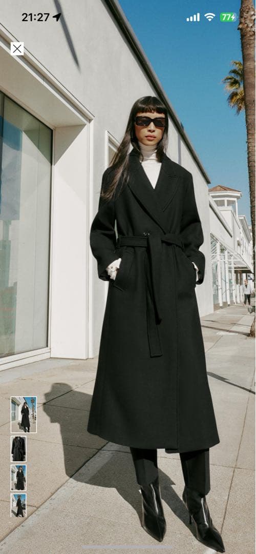 【今期品！新品未使用】ZARA ウール製ロングコート　ザラ