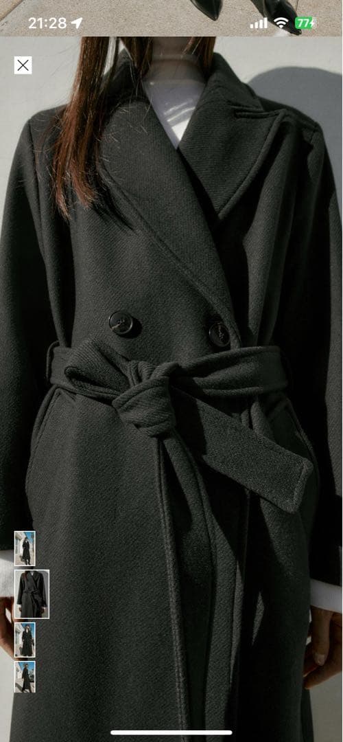 【今期品！新品未使用】ZARA ウール製ロングコート　ザラ