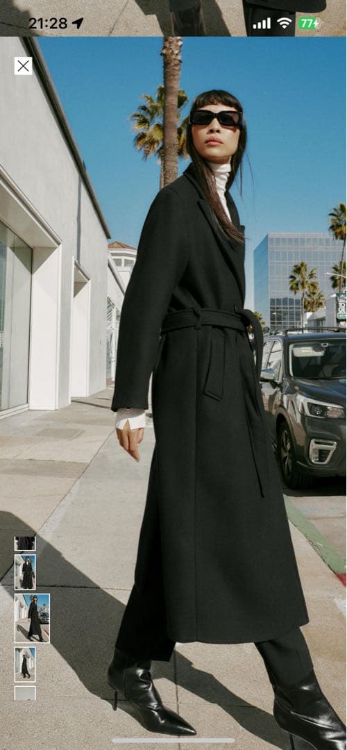 【今期品！新品未使用】ZARA ウール製ロングコート　ザラ