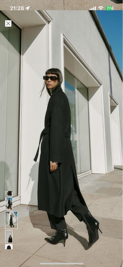 【今期品！新品未使用】ZARA ウール製ロングコート　ザラ