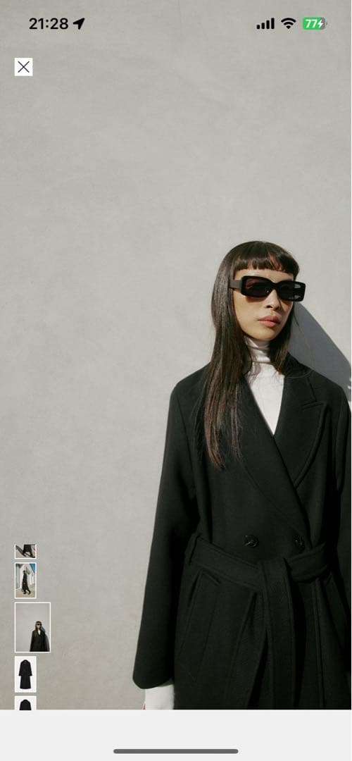 【今期品！新品未使用】ZARA ウール製ロングコート　ザラ