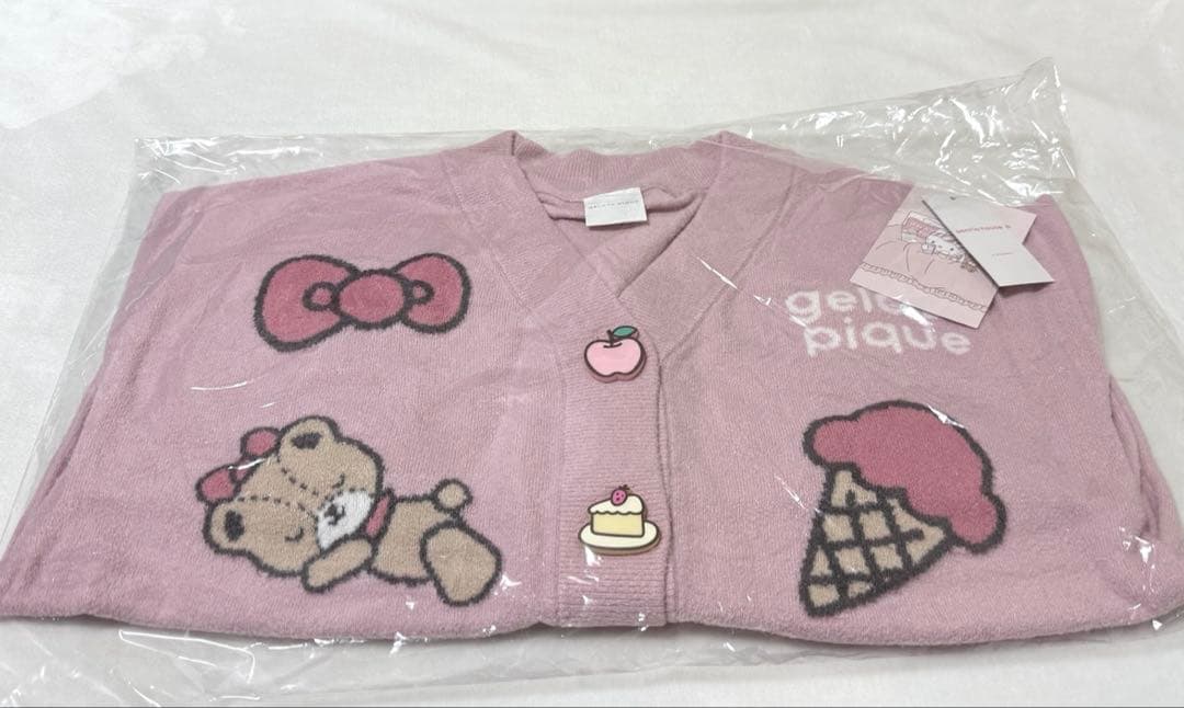 新品‼️サンリオハウス ジェラートピケ スムーズィーカーディガン ピンク キティ