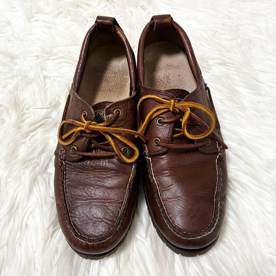 POLO ポロラルフローレン　デッキシューズ　28cm 靴　茶色　大きいサイズ