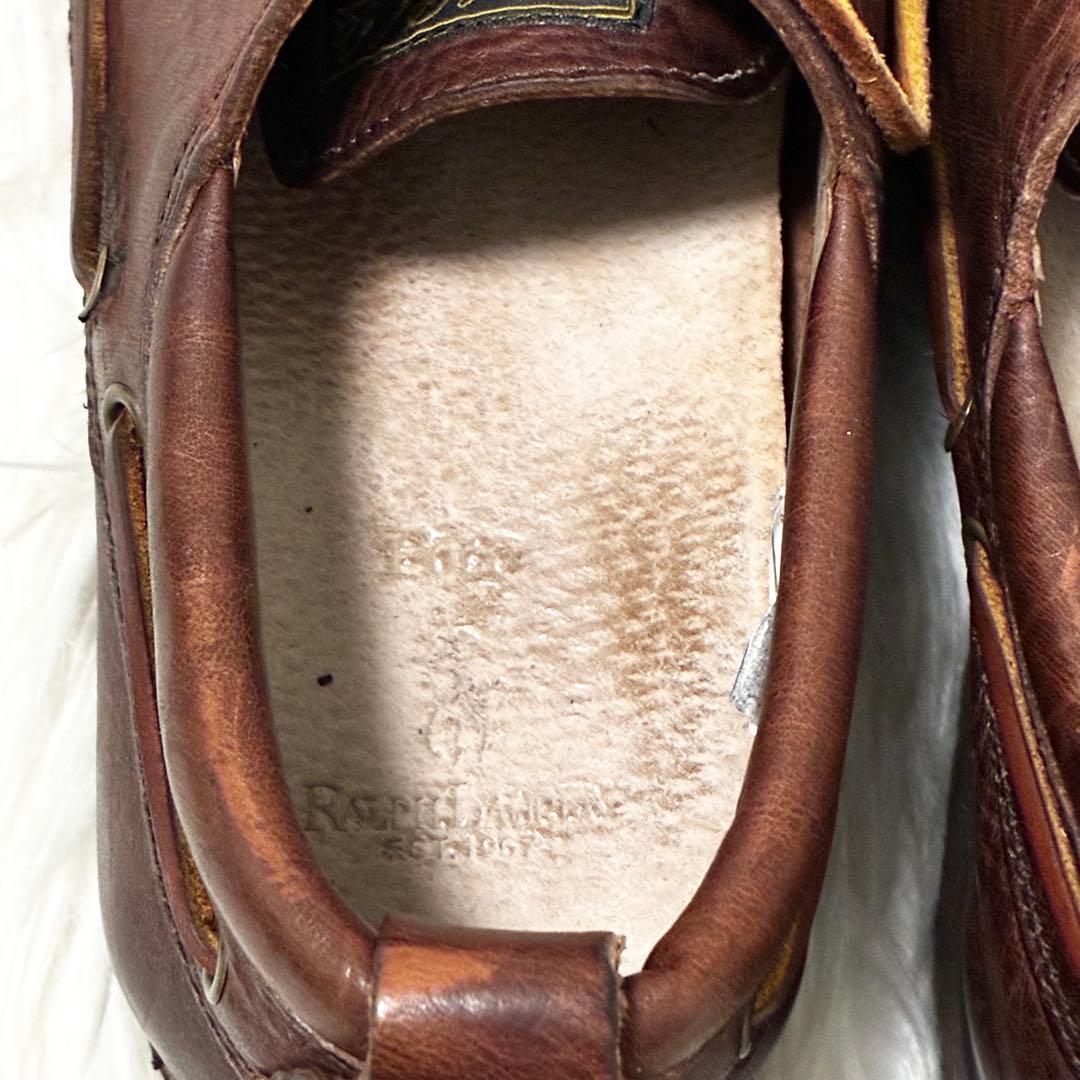 POLO ポロラルフローレン　デッキシューズ　28cm 靴　茶色　大きいサイズ