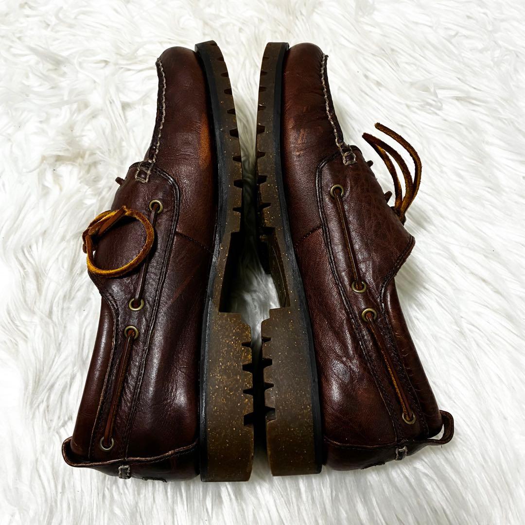 POLO ポロラルフローレン　デッキシューズ　28cm 靴　茶色　大きいサイズ