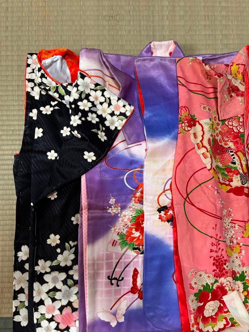 着物まとめ売り4着！リメイクなどに