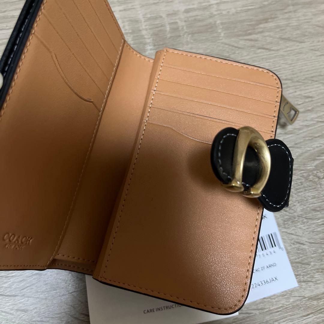 チ*つ様 【大人気商品】COACH コーチ タビーミディアムウォレット　黒色